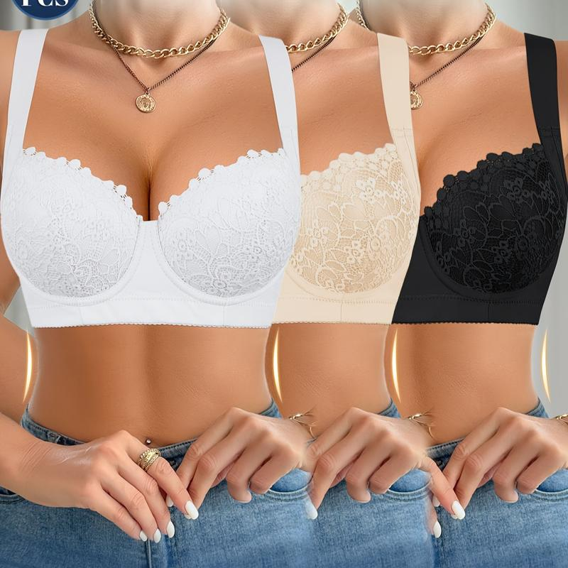 3-Piece Women's Sexy Lace Bra