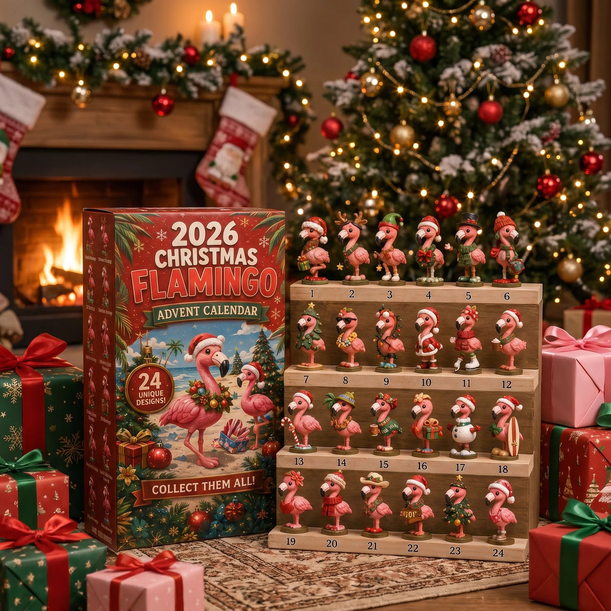 🦩 2026 Christmas Flamingo Advent Calendar – Every Day Brings New Surprises 🎄✨