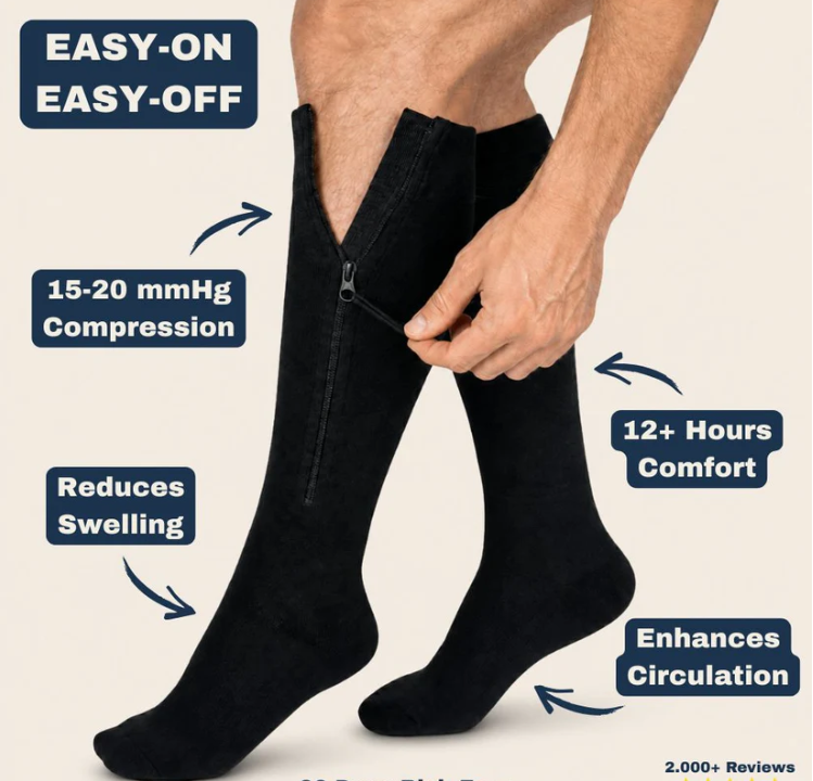 🏃♂️ Sports Zipper Socks – Comfort, Support & Easy On/Off