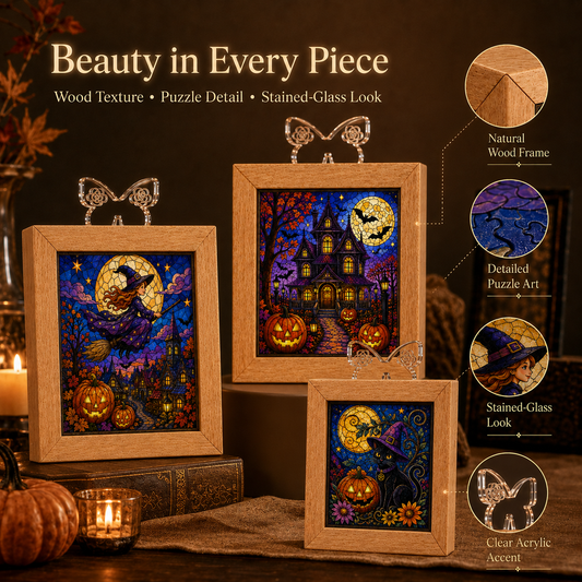 Acrylic Puzzle Night Light - The Halloween Crow