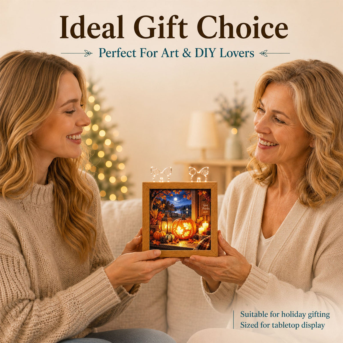 Acrylic Puzzle Night Light - Harvest Lantern Night