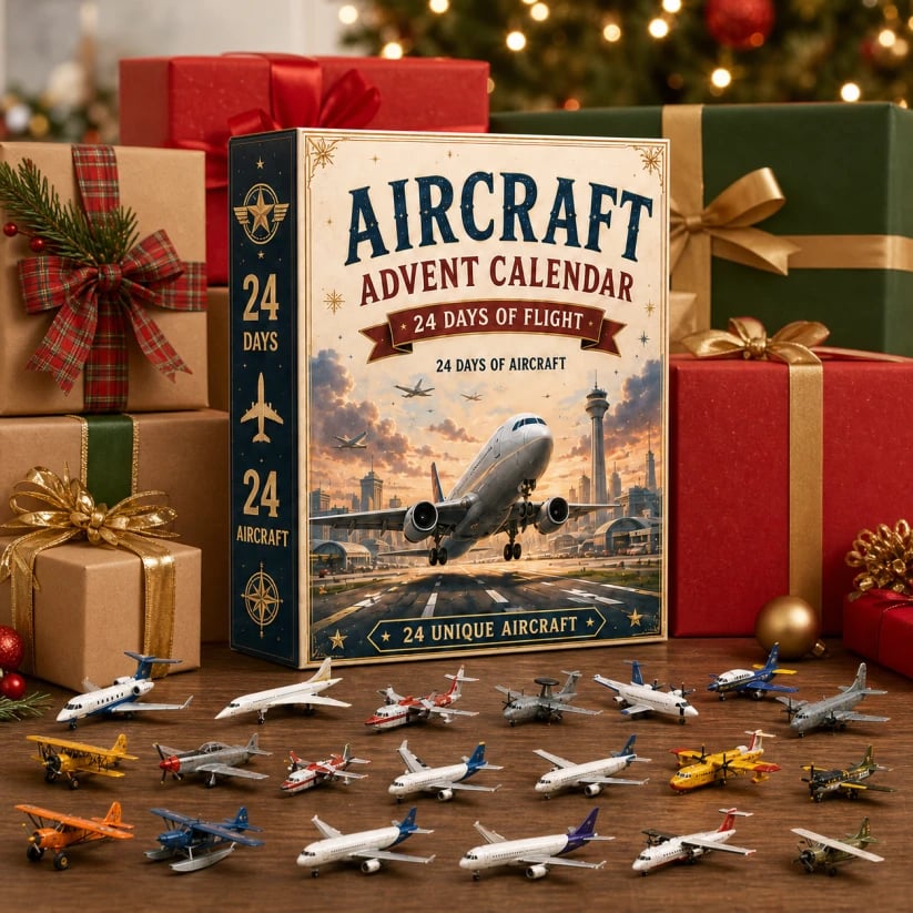 ✈️ Aircraft Advent Calendar 2026 | 24 Days of Flight with 24 Unique Miniature Airplanes, Jets & Aviation Collectibles 🎄🎁