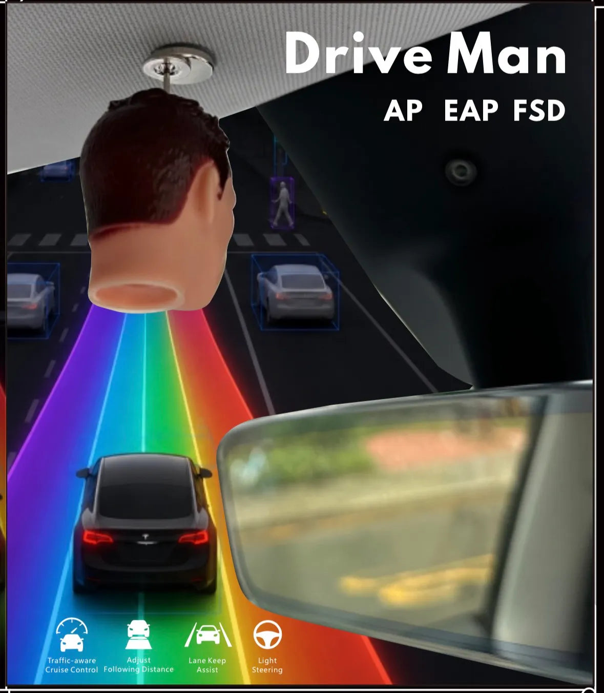 ⚡ Flash Deal: $19.99 🔥FSD Hack - Easy to install FSD Do-Not-Disturb Modification Solution, Perfect Modified Figurine, Fits Model 3 / Model Y /Model S/Model X/Cybertruck