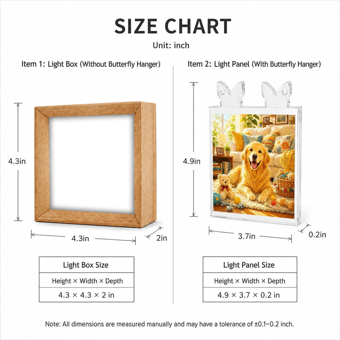 Acrylic Puzzle Night Light - Golden Sunshine