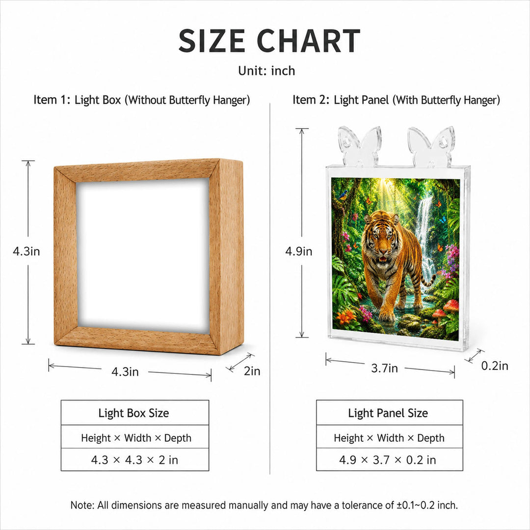 Acrylic Puzzle Night Light - Jungle Tiger King