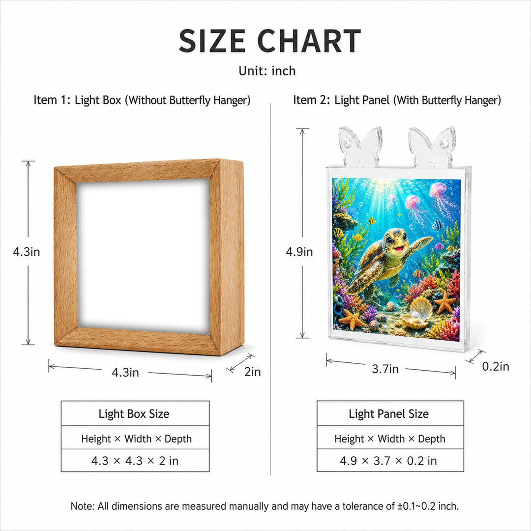 Acrylic Puzzle Night Light - Coral Sea Turtle