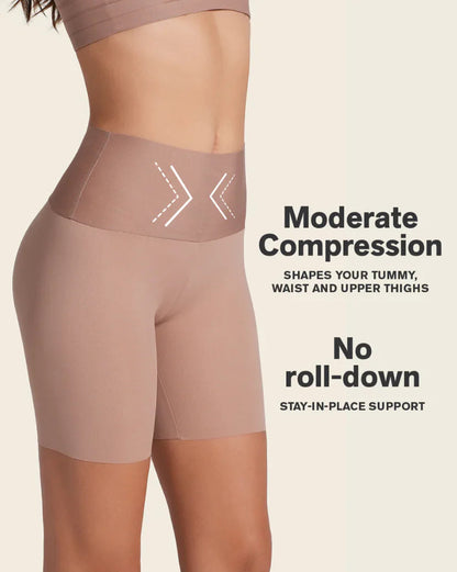 Stay-In-Place Seamless Shaper Short