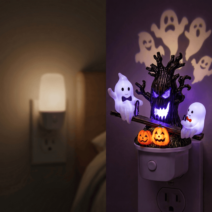 🔥HOT SALE 49% OFF🎃👻Animated Seesaw Ghost Plug In LED Night Light