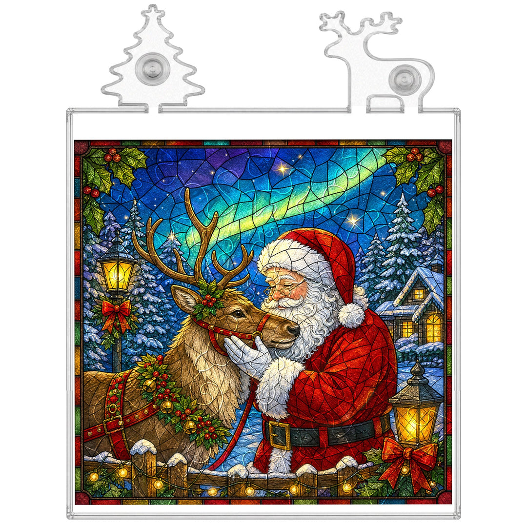 Acrylic Puzzle Night Light - Aurora Reindeer