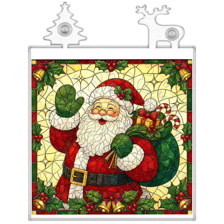 Acrylic Puzzle Night Light - Gift Giving Santa