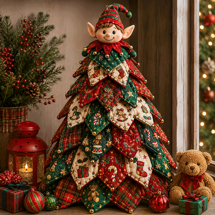🎅 Santa Claus DIY Quilted Christmas Tree Kit