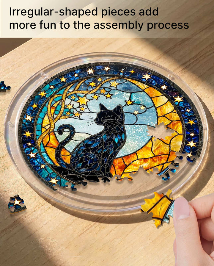Acrylic Jigsaw Puzzle Suncatcher - Selene’s Cat
