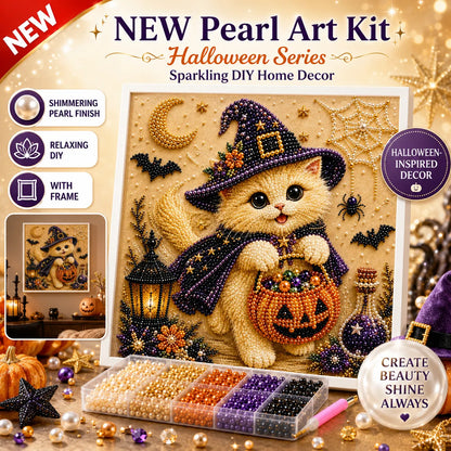 🐱33Framed Cute Kitten - Pearls Painting Kit