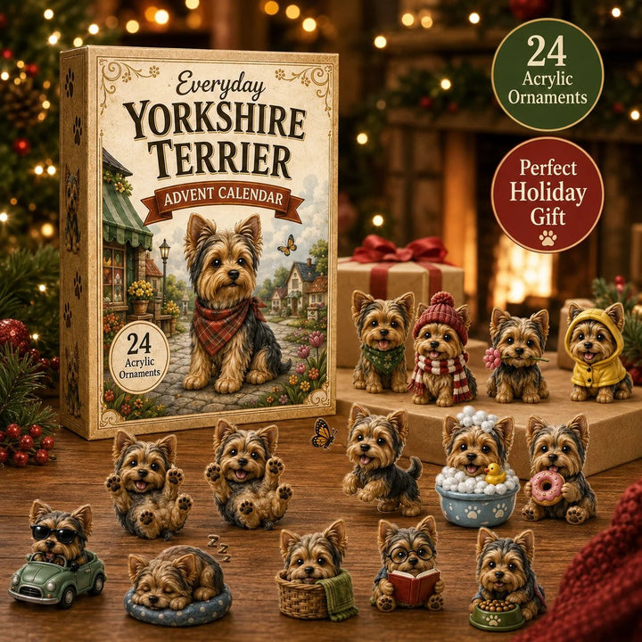 Everyday Yorkshire Terrier Advent Calendar 2026 - 24-Day  Festive Countdown