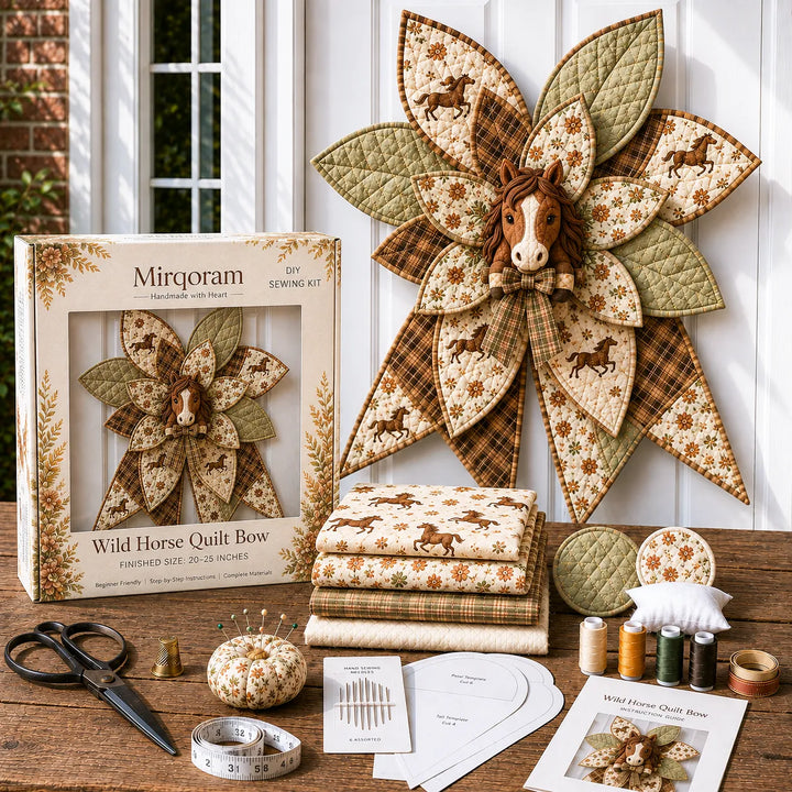 Raccoon - Handmade Quilted Door Bow DIY Sewing Kit