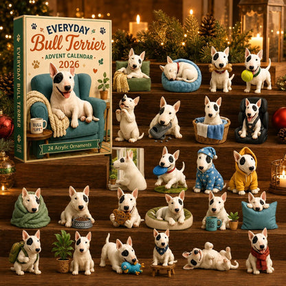 Everyday Bull Terrier Advent Calendar 2026 - 24-Day  2D Festive Countdown