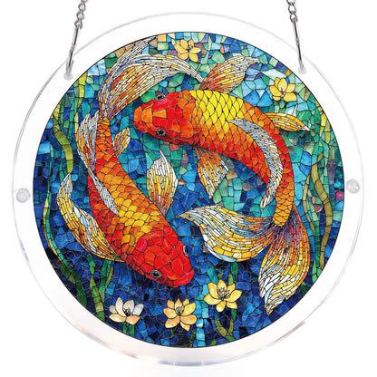Koi Dream Pond Light Suncatcher-Acrylic Window Art