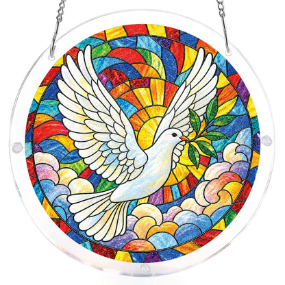Dove of Dawn Light Suncatcher-Acrylic Window Art