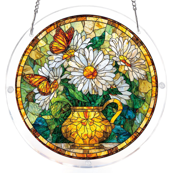 Daisy Butterfly Garden Light Suncatcher-Acrylic Window Art