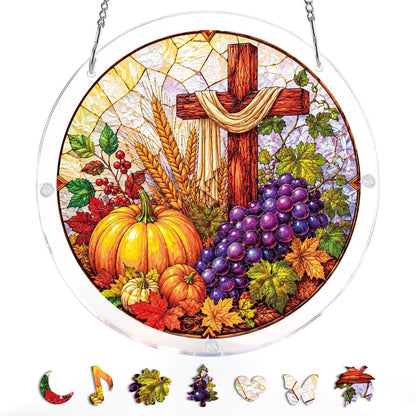 Harvest Blessings Light Suncatcher-Acrylic Window Art