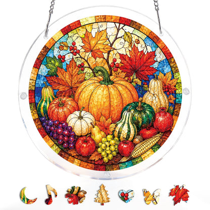 Autumn Harvest Feast Light Suncatcher-Acrylic Window Art