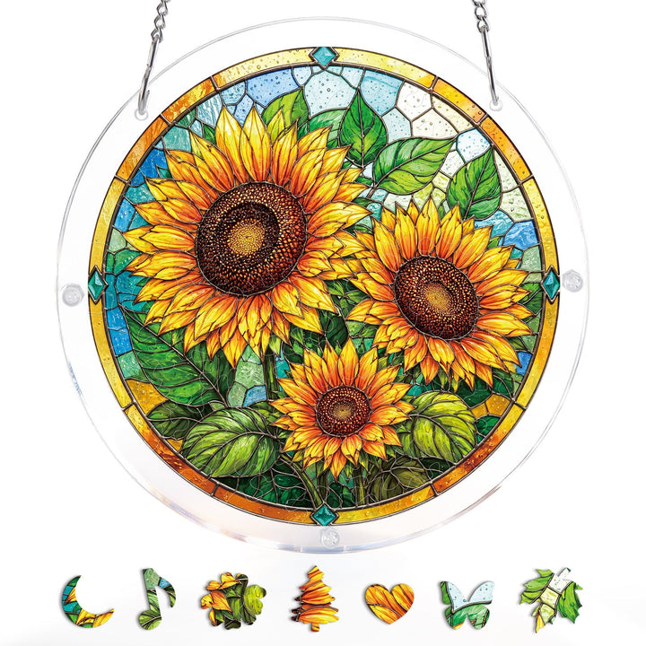 Sunflower Radiance Light Suncatcher-Acrylic Window Art