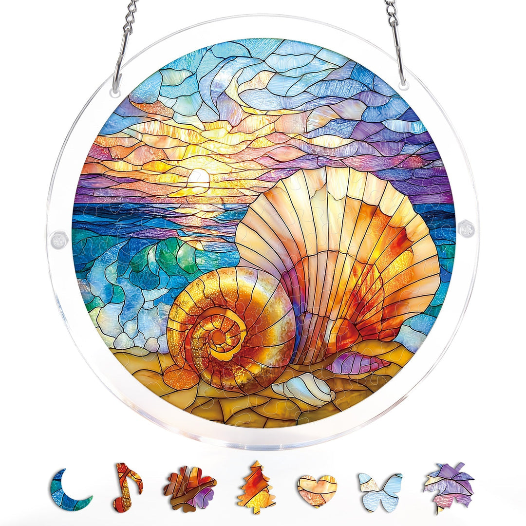 Ocean Echo Shell Light Suncatcher-Acrylic Window Art