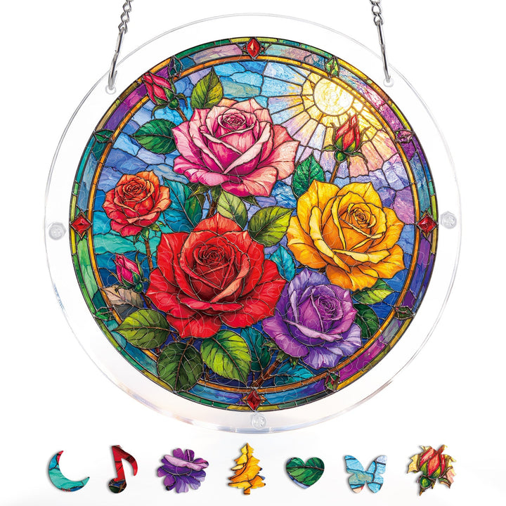 Rose Garden Window Light Suncatcher-Acrylic Window Art