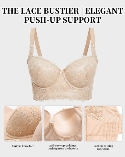 The Lace Bustier | Elegant Push-Up Support