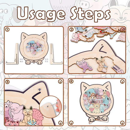 Cute Animal Shaped Wooden Puzzle for Baby