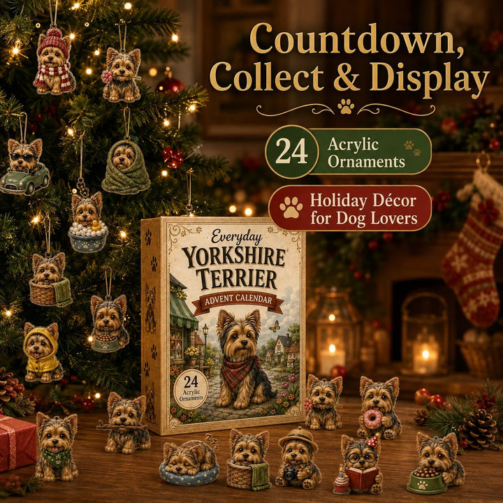 Everyday Yorkshire Terrier Advent Calendar 2026 - 24-Day  Festive Countdown