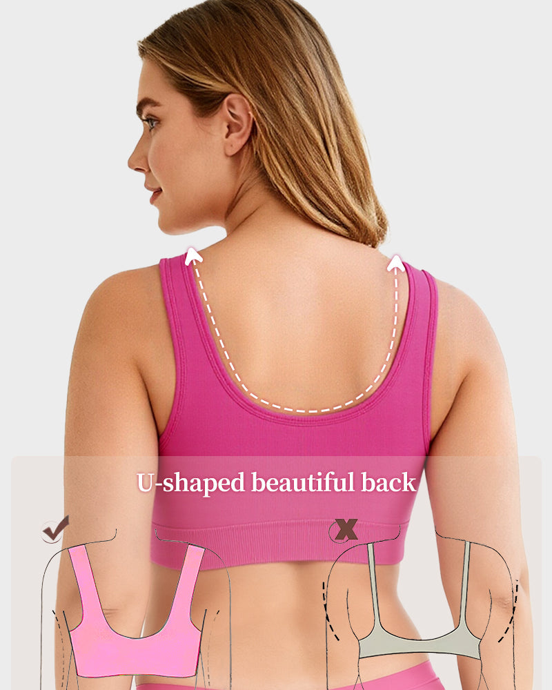 Wide Shoulder Strap Wireless T-Shirt Bra