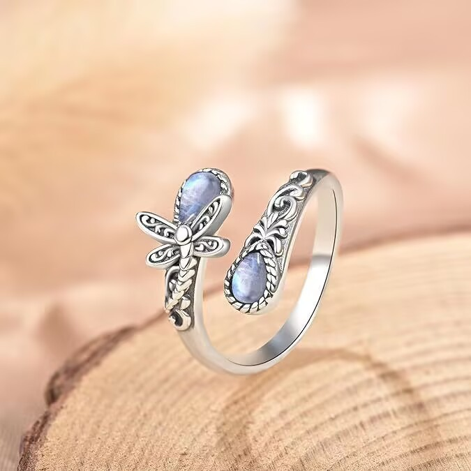 Vintage Moonlight Ring Collection | Adjustable Floral & Nature-Inspired Designs