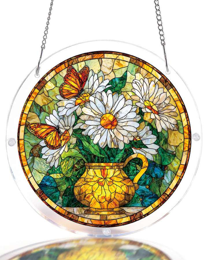 Daisy Butterfly Garden Light Suncatcher-Acrylic Window Art