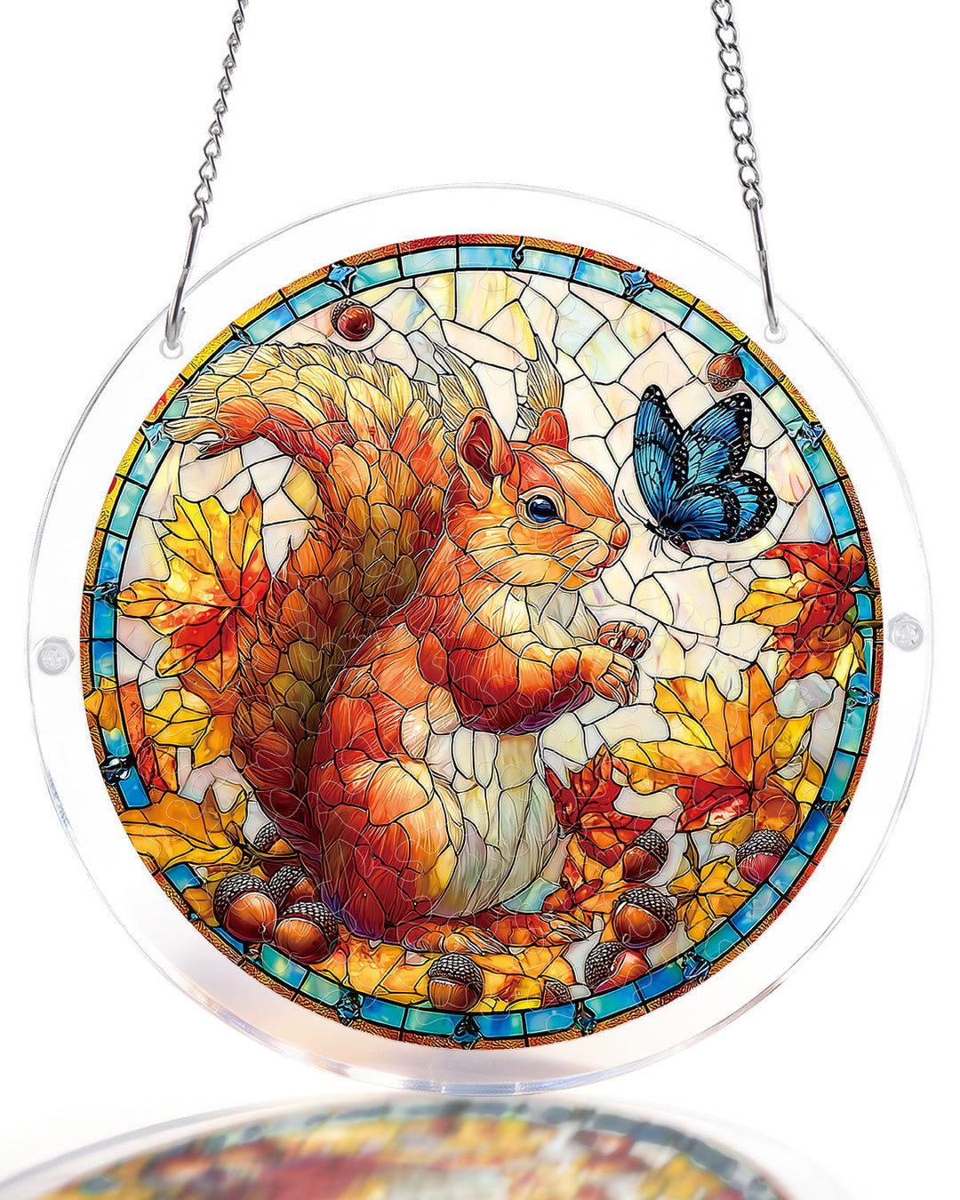 Acorn Squirrel Light Suncatcher-Acrylic Window Art