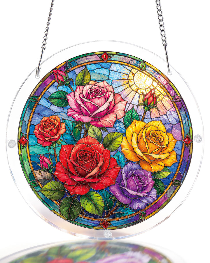 Rose Garden Window Light Suncatcher-Acrylic Window Art