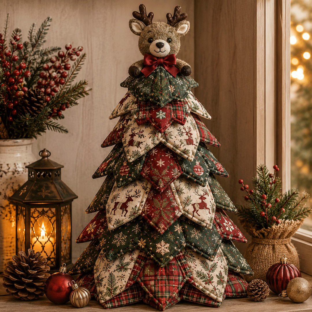 🎅 Santa Claus DIY Quilted Christmas Tree Kit