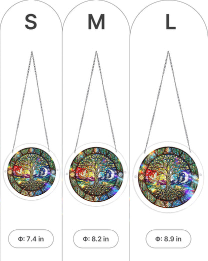 Tree of Day and Night Light Suncatcher-Acrylic Window Art