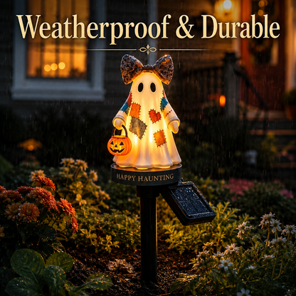 TODAY'S SPECIAL OFFER-50% OFF 🔥Lighted Vintage Patchwork Ghost Solar Garden Light