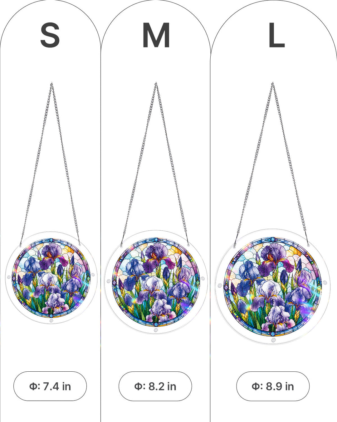 Iris Morning Light Light Suncatcher-Acrylic Window Art