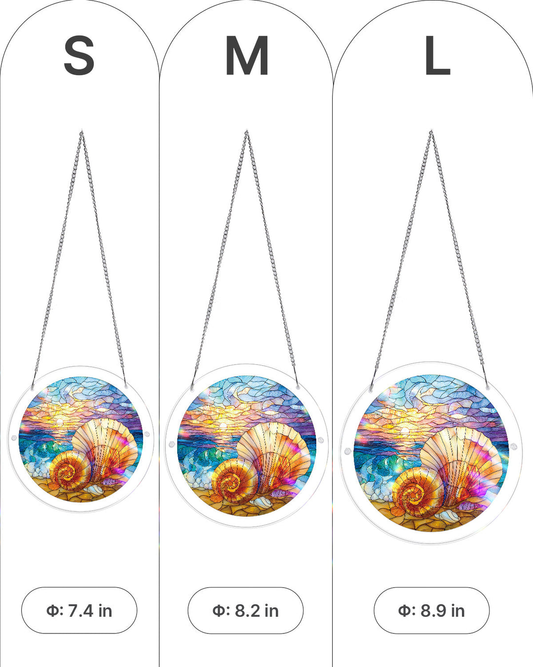 Ocean Echo Shell Light Suncatcher-Acrylic Window Art