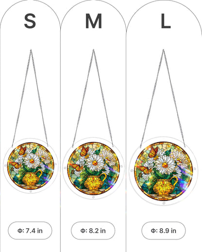 Daisy Butterfly Garden Light Suncatcher-Acrylic Window Art