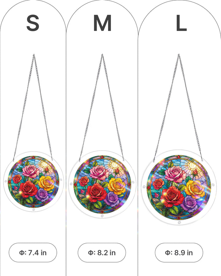 Rose Garden Window Light Suncatcher-Acrylic Window Art