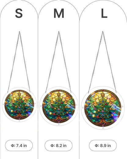 Jeweled Christmas Tree Light Suncatcher-Acrylic Window Art
