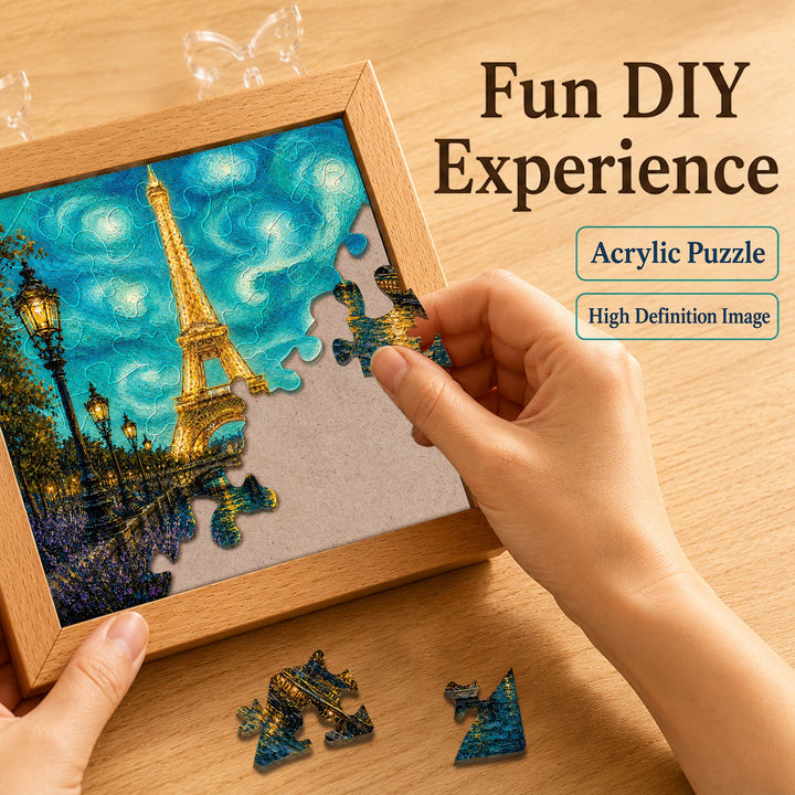 Acrylic Puzzle Night Light - Paris Starry Night