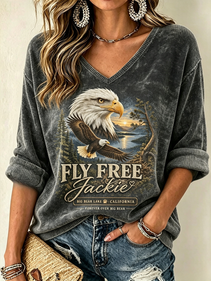 Women's Jackie Forever Our Queen Print Top