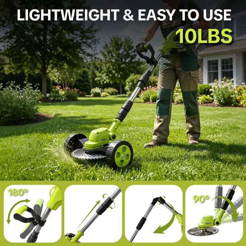🌿⚡21V 3-in-1 Cordless String Trimmer, Edger & Mini Mower – 2 Batteries Included，Free Shipping