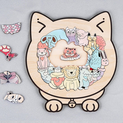Cute Animal Shaped Wooden Puzzle for Baby