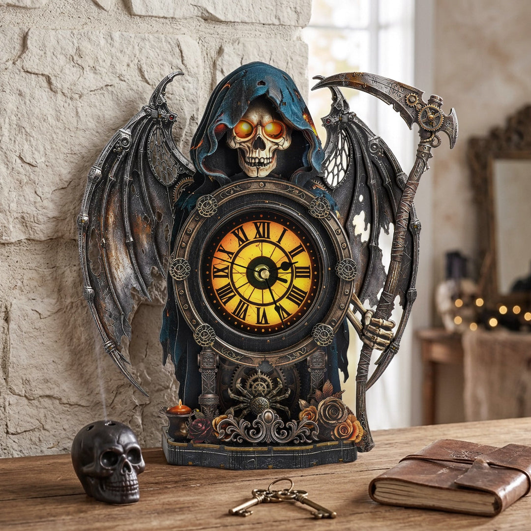 Death God– Hourly Chime DIY Wooden Clock, 3D Puzzle Craft Kit