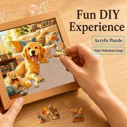 Acrylic Puzzle Night Light - Golden Sunshine